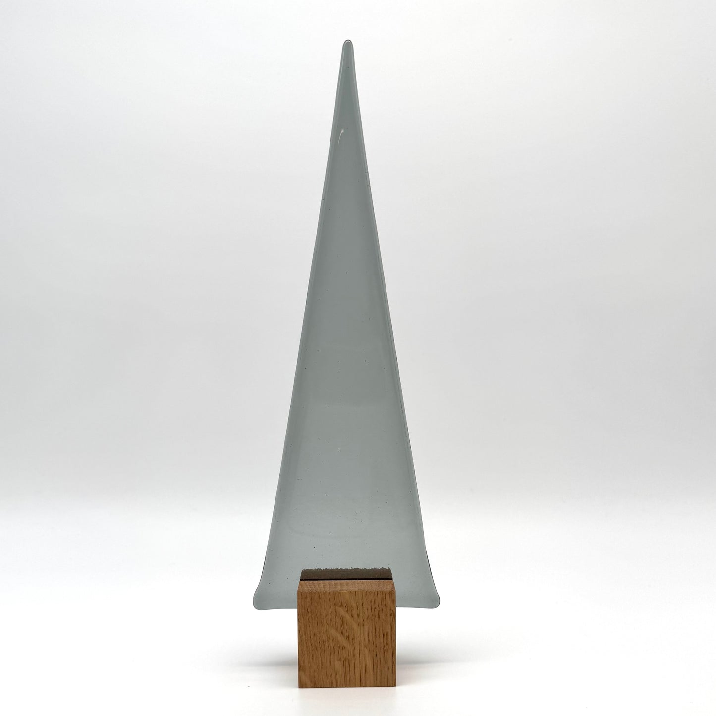 18000 Grauer Glasbaum auf Eichenholz - ca. 26,5 cm hoch