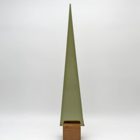 99999 Olivgrüner Glasbaum auf Eichenholz - ca. 37,5 cm hoch